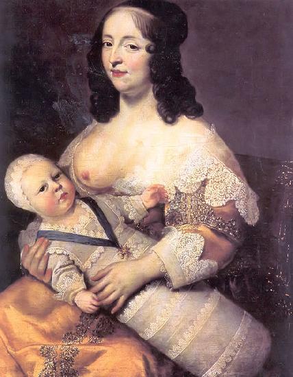 Charles Beaubrun Louis XIV et la Dame Longuet de La Giraudiere oil painting picture